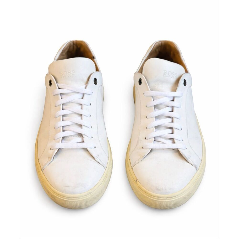 Hugo Boss Mirage Sneaker White Calfskin Leather SZ 42 US 8.5